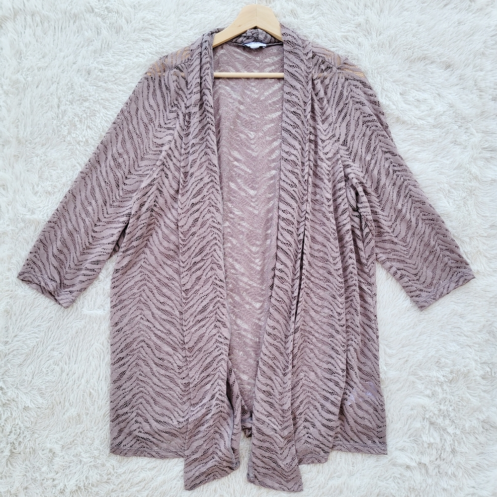 Susan Graver Lace‎ Open Front Cardigan